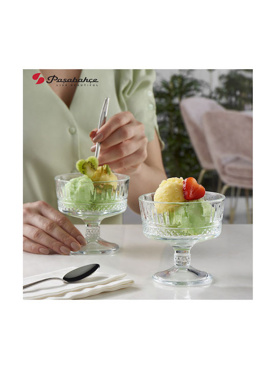 Espiel Elysia Ice Cream Serving Bowl Round Glass Transparent with Diameter 10cm