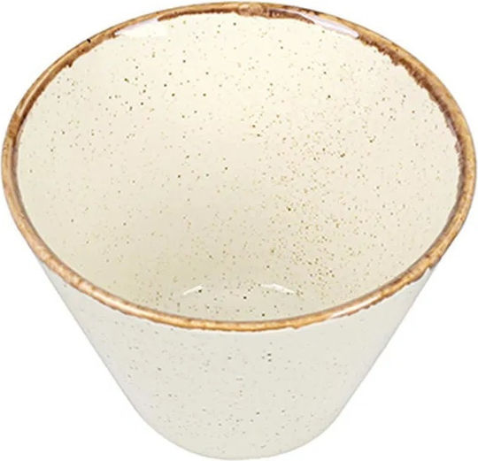 Porland Dip Serving Bowl Round made of Porcelain Beige with Diameter 6cm