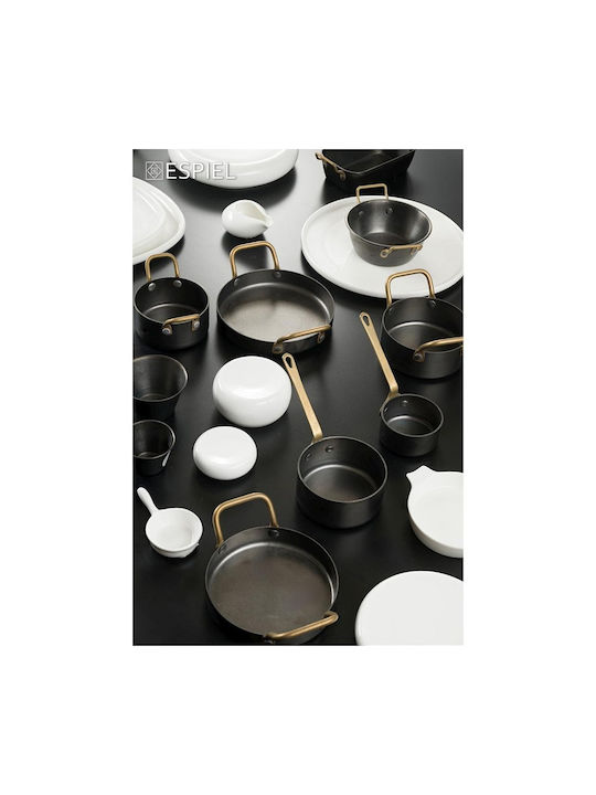 Espiel Snow Dip Serving Bowl Round Metal Black with Diameter 6.3cm