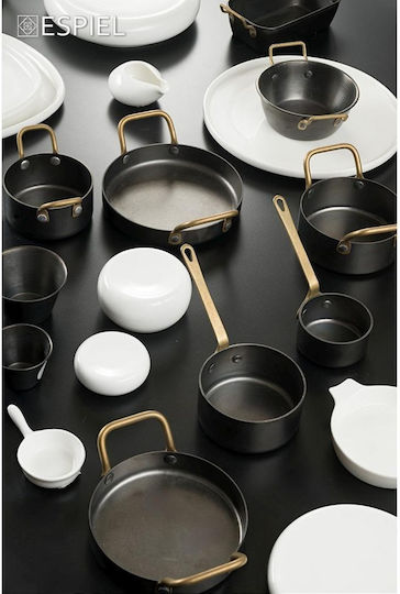 Espiel Snow Dip Serving Bowl Round Metal Black with Diameter 8.5cm