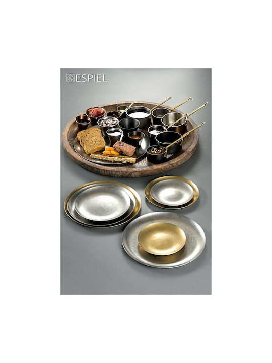 Espiel Snow Dip Serving Bowl Round Metal Black with Diameter 8.5cm