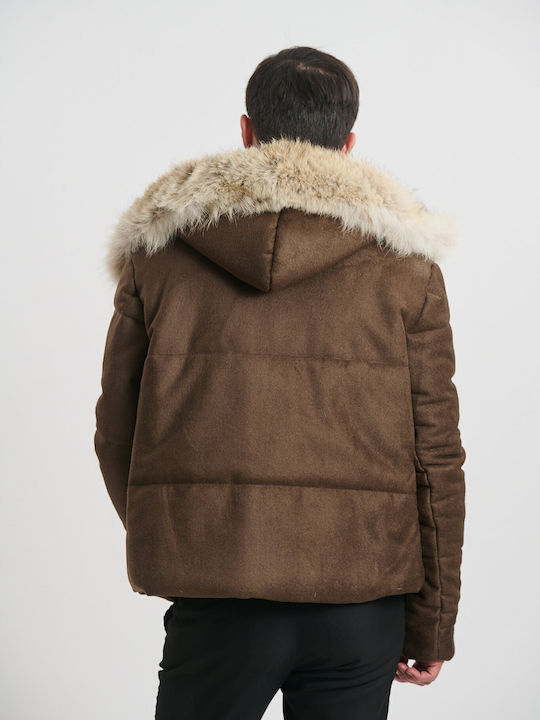 Lake & Hill Herren Winter Jacke Braun