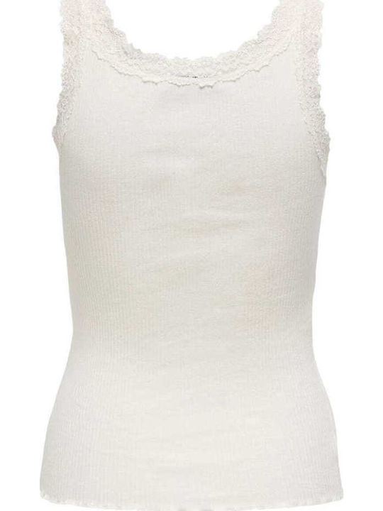 Women's Blouse Cotton Sleeveless White