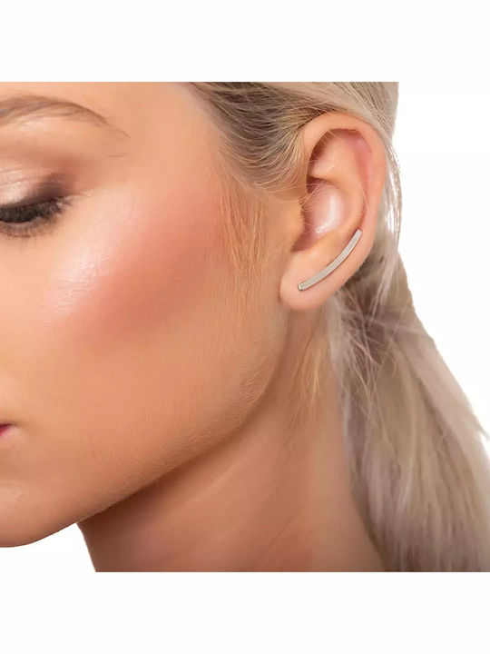 Oxzen Σκουλαρίκια Ear Climbers από Ασήμι