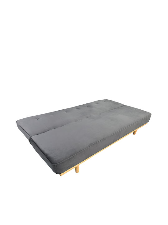 Celeste Τριθέσιος Καναπές Κρεβάτι Γκρι 193x85x88εκ.