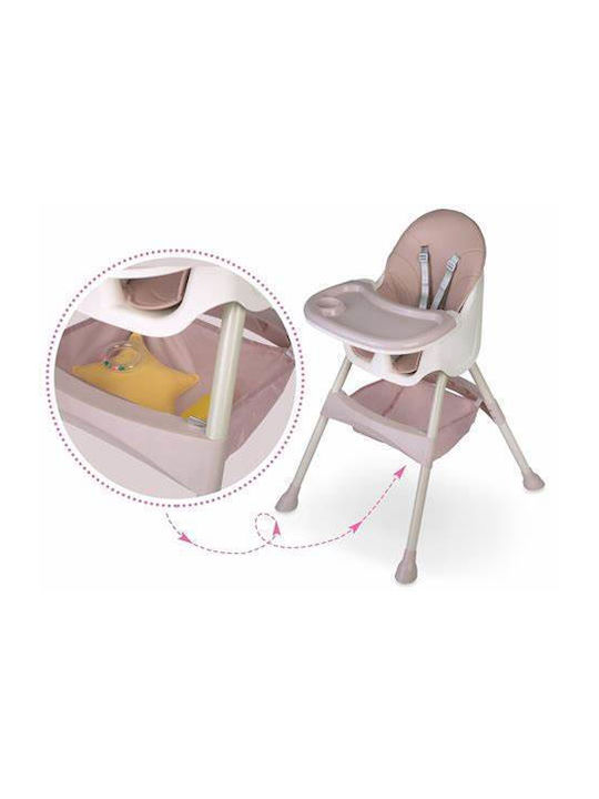 Go Clever Milo Baby Highchair 3 in 1 with Adjustable Height Pink
