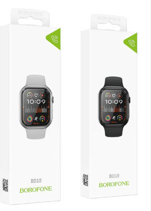 Borofone BD10 Aluminium Smartwatch mit Pulsmesser (Weiß)