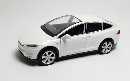 Tesla X90 1:32 White Model Car Miniature Electric Car with Opening Doors