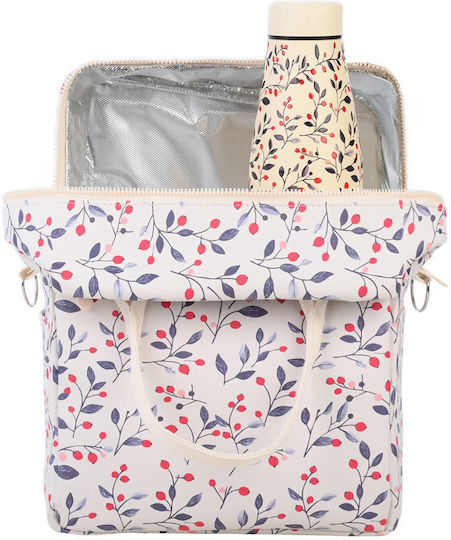 Estia Insulated Bag Handbag Save the Aegean 7 liters Bloom Beige L20 x W14 x H27cm