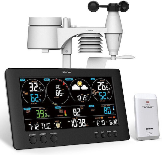 Sencor SWS 12500 SENC Wireless Digital Weather Station Tabletop Black