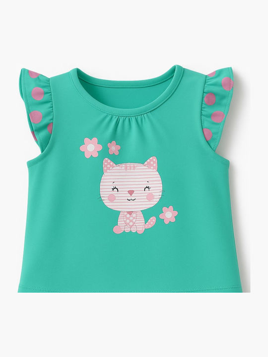 Lullaby Kids Clothing Sets with Shorts Green White 2 Pieces