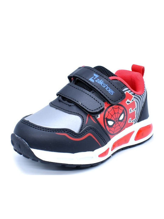 Kids Sneakers with Scratch & Lights Black