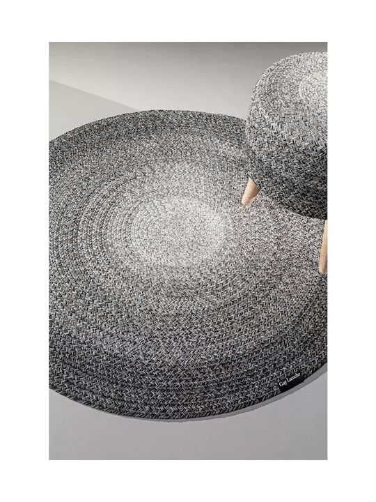 Guy Laroche Shades Rug Round Cotton Grey