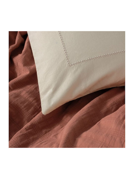 Cottonbox Set Paturi & Cuverturi Pat Supraînălțat Bumbac Roșu Cărămiziu 230x240cm