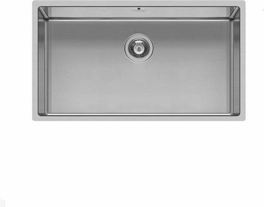 Pyramis Astris 1B 101028601 Montat la culoare Chiuvetă Inox Periat L74xW40cm Argintiu