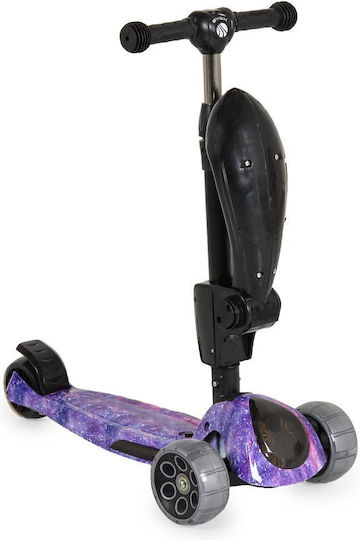 Byox Kids Scooter Foldable 3-Wheel with Seat Purple