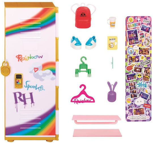 MGA Entertainment Locker Set Păpuși Rainbow High Dulap Pentru 4+ Ani