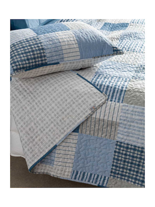 Vesta Home Coverlet Super King Microfiber Blue 220x230cm