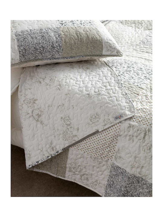 Vesta Home Κουβερλί Υπέρδιπλο Microfiber Γκρι 220x230cm