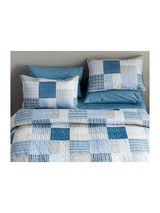 Vesta Home Coverlet Super King Microfiber Blue 220x230cm