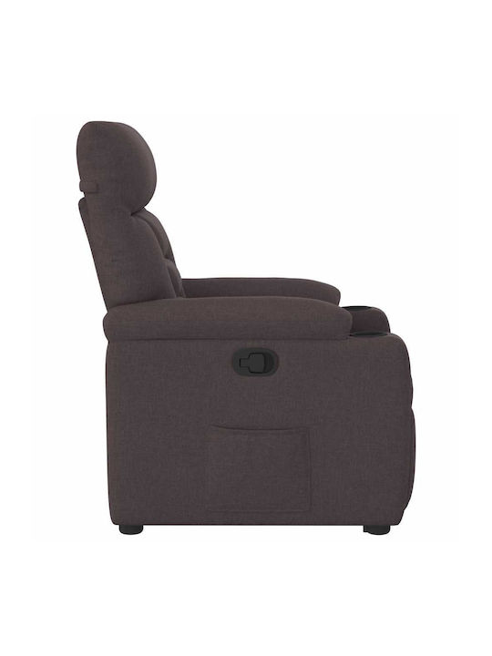 Liegesessel mit Hebefunktion Dunkelbrauner Stoff 3303037