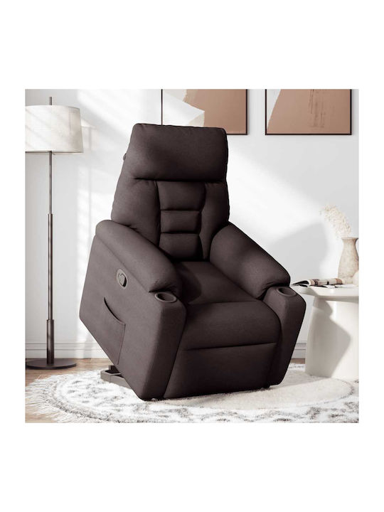 Liegesessel mit Hebefunktion Dunkelbrauner Stoff 3303037
