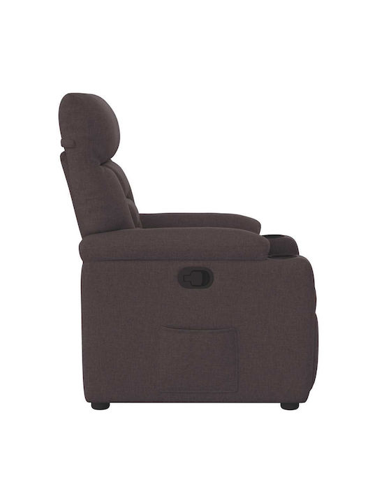 Liegesessel Dunkelbrauner Stoff 4015547