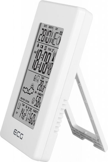 ECG MS100 Безжична Метеорологична станция Цифров Таблица Бял