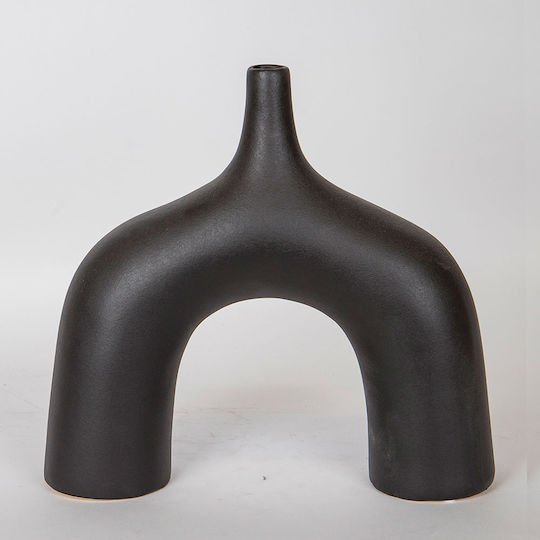 Βάζο Κεραμικό Μαύρο Φ33xΥ34cm