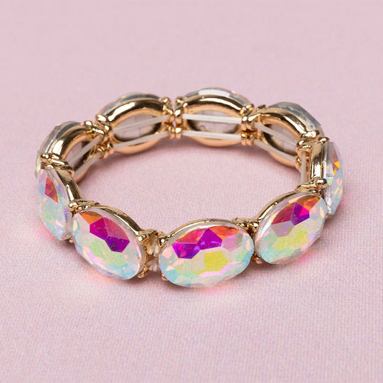91806 Great Pretenders Armband Boutique Chic Gold Irisierende Edelsteine