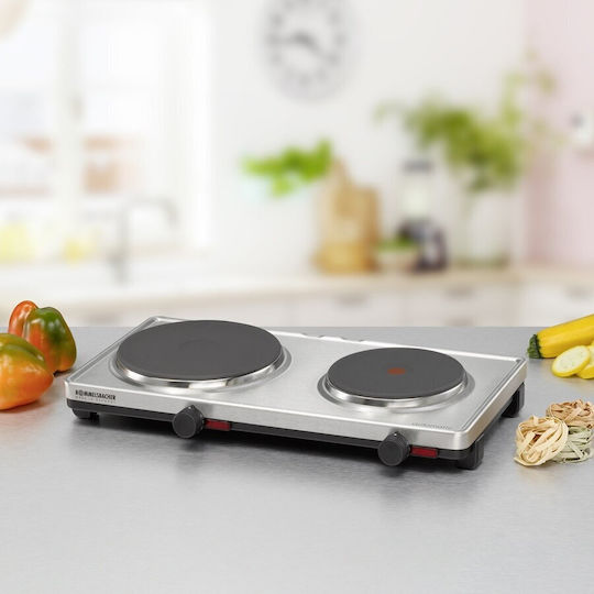 Rommelsbacher AK 3099/E Enamel Countertop Double Burner Inox