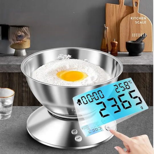 Scale Digital Kitchen Scale 0.1gr/3kg Gray