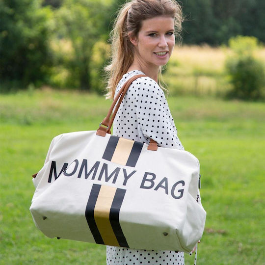 Childhome Geantă-Schimbător de Umăr/Mână Geantă de schimb Mommy Bag Bej 55x40cm.