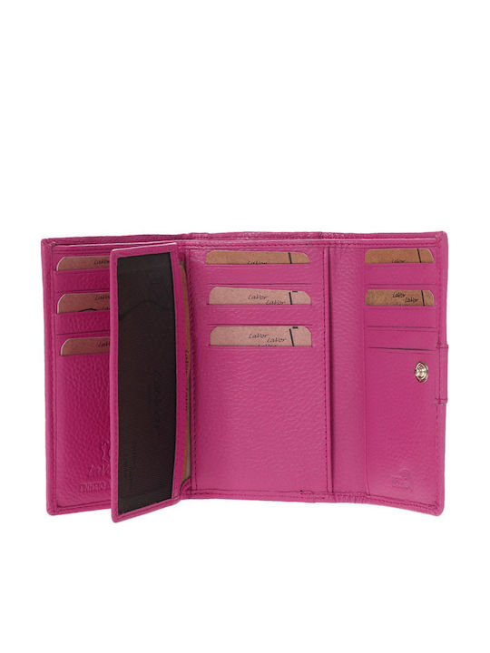 Leather Women's Wallet Classic with RFID Fuchsia