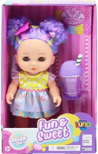 Luna Baby Doll Set Pink For 3+ Years 25.4 cm (Various Designs) 1pc