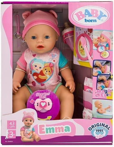 ZAPF Creation Baby Born Baby Doll Set Emma for 3+ Years 43 cm