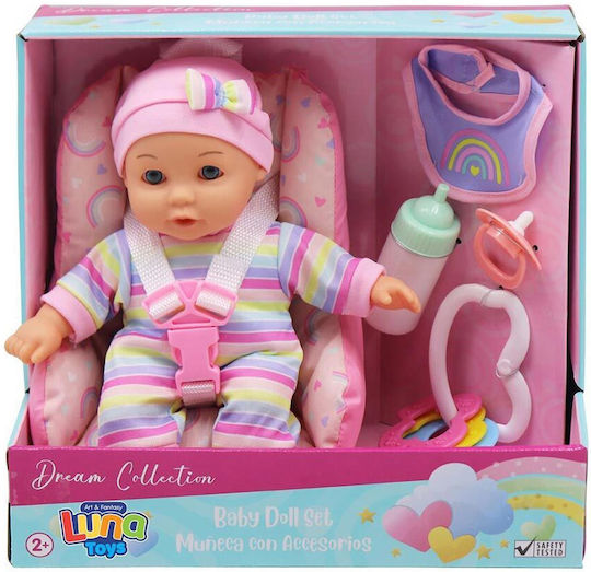 Luna Baby Doll Set Car Seat For 2+ Years 30 cm