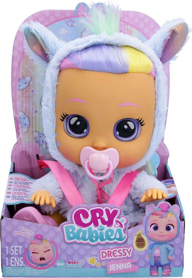 Imc Toys Cry Babies Cry Babies Dressy Jenna Baby Doll for 1.5+ Years 30 cm