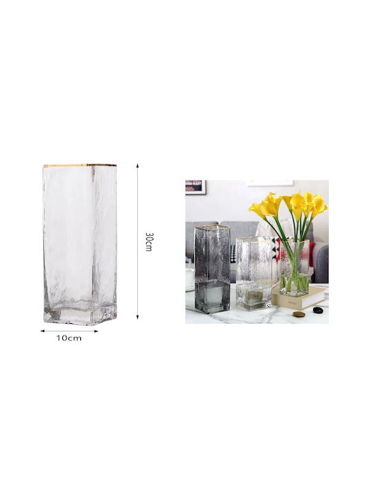 Cosmofan Διακοσμητικο Βαζο Γυαλινο 10*10*30cm