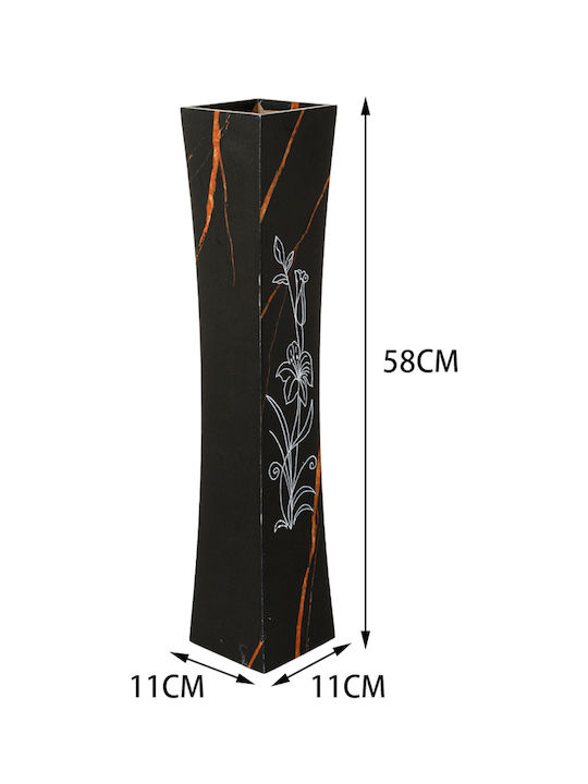 Cosmofan Vaze Decorative Frunze De Lemn 11*11*58cm