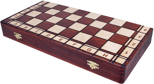 Wooden Tournament Chess Jupiter No 4 42x42cm Burned Weighted Metal