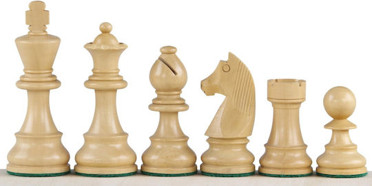 Timeless Chess Set Ebony-stained Chessboard 48x48cm