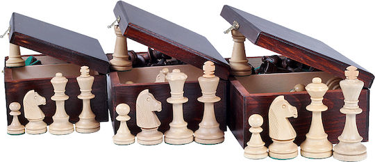Staunton Nr. 6 In Hölzernem Etui Gehobelt Holz