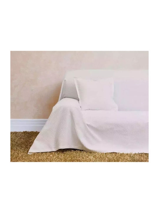 Pearl Home & Baby Soofa Decken & Couchdecken Zweisitzer-Sofa Überwurf 170x250cm Weiß Pearl
