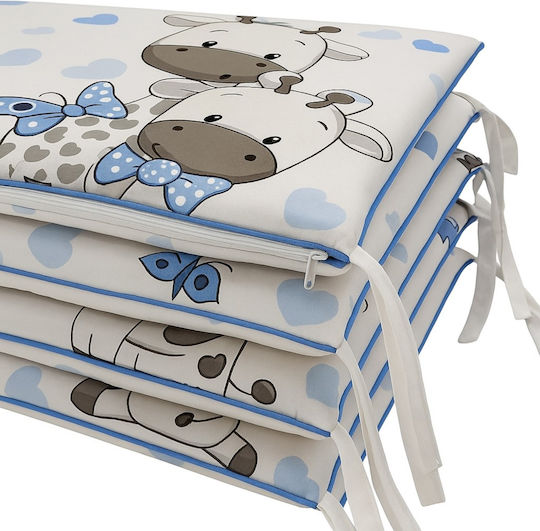 Beboulino You & Me Crib Bumpers Classic Inside Blue 70x140cm