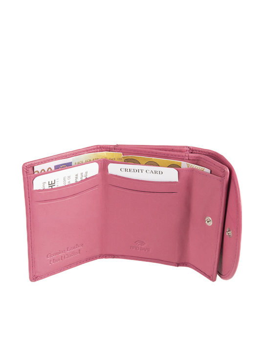 Leather Men's Wallet Classic Pink