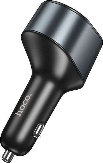 Hoco Зарядно за кола 35W 3Спецификация Бързо Зареждане с Портове: 1xUSB 2xType-C Черен Цвят