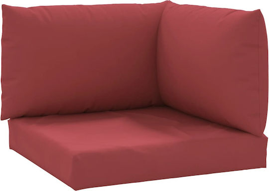 vidaxl Gartenstuhlkissen Palette 2 Stück Burgundisch Leinwand vidaxl Gartenstuhlkissen Palette 2 Stück Burgundisch Leinwand