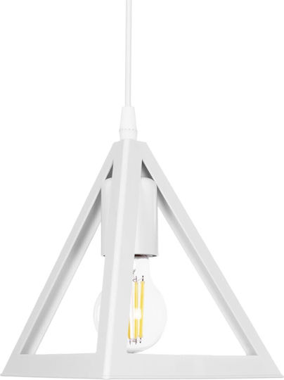GloboStar Triangle Pendant Light White with Socket E27 24x24x86cm