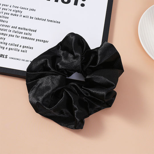 Sister Young Lilu Σατινέ Λάστιχο Μαλλιών Scrunchie Μαύρο